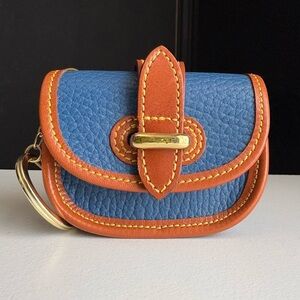 Dooney & Bourke Leather Charm Key chain Caddy Mini Coin purse AirPods Ear buds